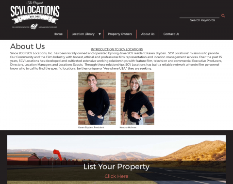 the scvlocations about page