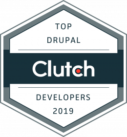 Clutch award for Top Drupal Developer in 2019.