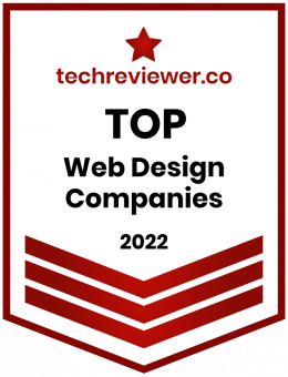 Techreviewer.co award for Top Web Design Companies in 2022.