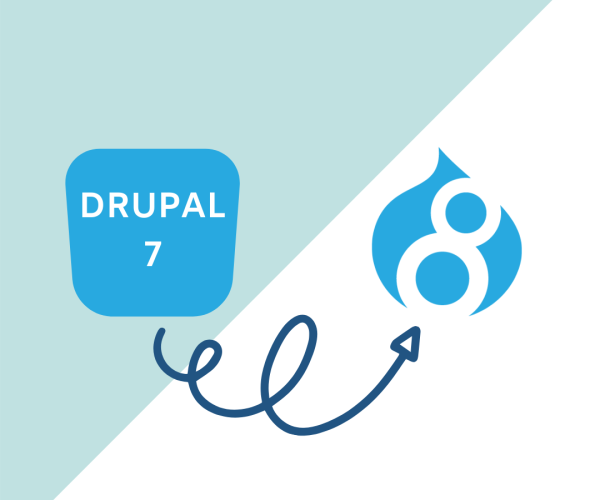 graphic image that insinuates drupal 7 migrating to drupal 8
