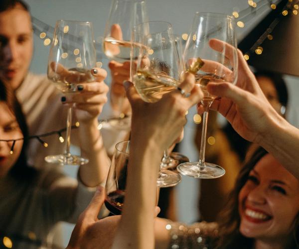 People celebrating New Years.