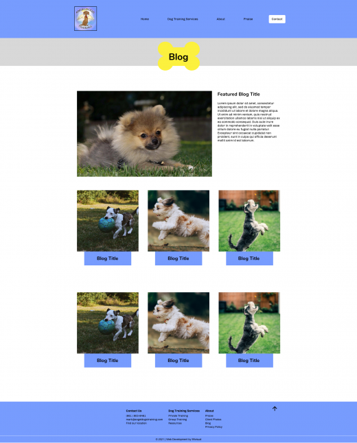 AngelDogs Training blog overview page.