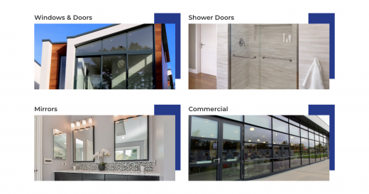 Palmdale Glass' featured services section.