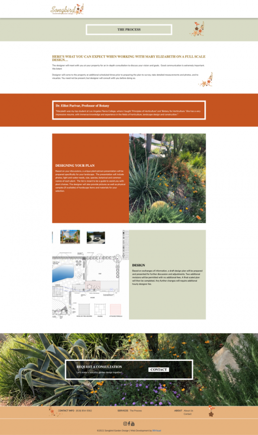 Songbird Garden Design's "The Process" on their website.