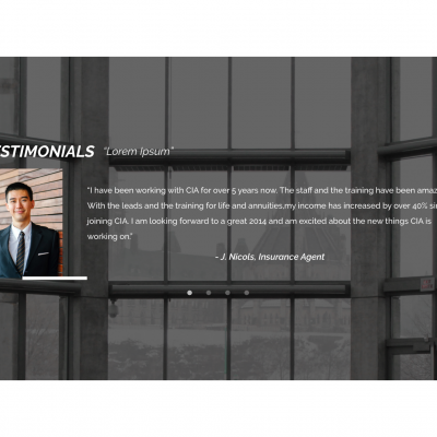 Corente Insurance Agency's testimonials section.