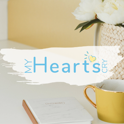 My Heart's Cry logo over an image for social media.