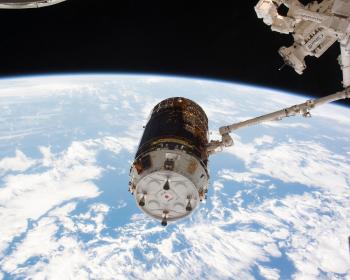 htv-6 grappled by the international space stations robotic arm