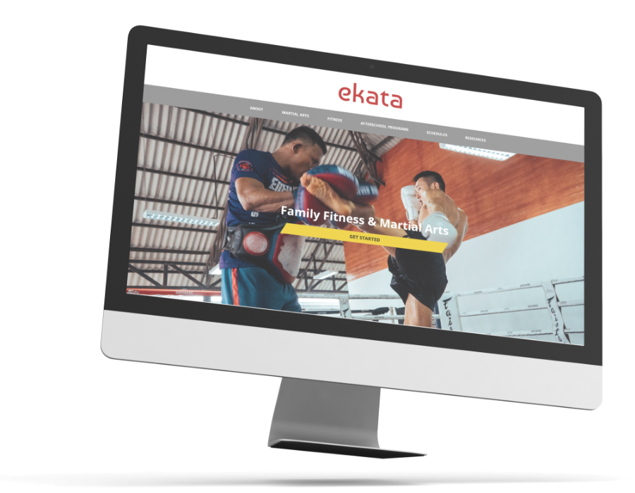Homepage of Ekata's website in a mac.