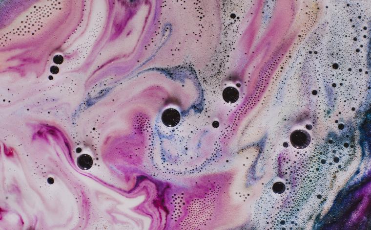 pink swirly bubble bath