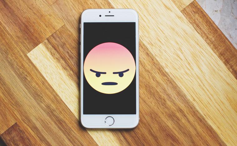 angry emoji on an iPhone