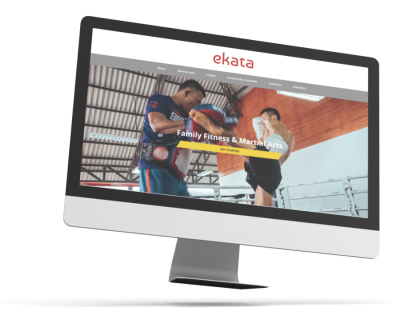 Homepage of Ekata's website in a mac.