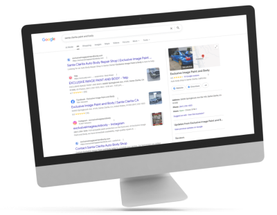 Google search for Exclusive Image Paint and Body.