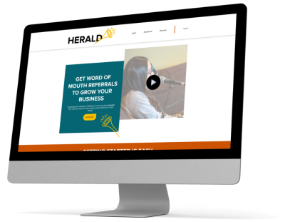 Herald's homepage showcase in a mac.